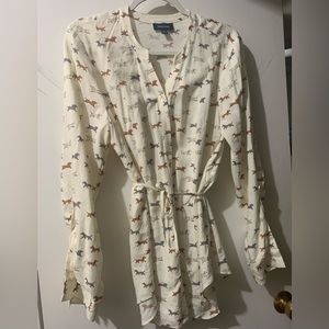 Dog print blouse